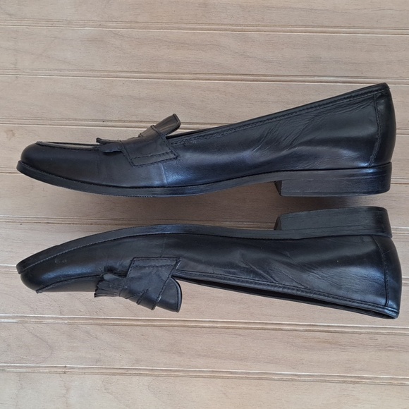 Etienne Aigner Buckingham Leather Vintage Classic Penny Fringe Kiltie Loafers - Picture 8 of 8